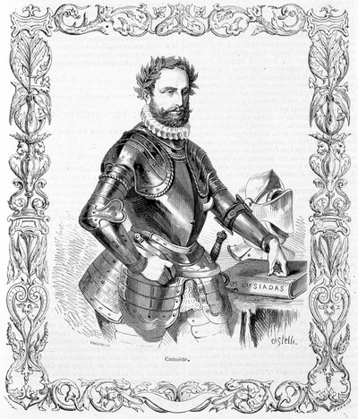 Portret Luisa de Camoens w zbroi - grawer autorstwa Unknown artist