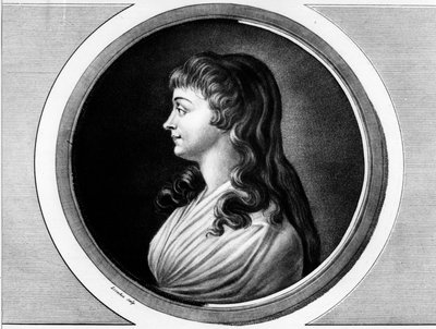 Portret Marie-Jeanne Phelippon, żony Rolanda de La Platiere dit „Madame Roland” (1754-1793). Grawer w „”Kompletny zbiór obrazów historycznych rewolucji francuskiej, w trzech tomach.””” 1804. autorstwa Unknown artist