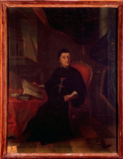Portret Martina Gerberta von Hornau (1720-1793) Niemiecki teolog, historyk i pisarz zajmujący się muzyką Anonimowe malarstwo. 18 wiek. Bolonia, civico museo bibliografico musicale. autorstwa Unknown artist