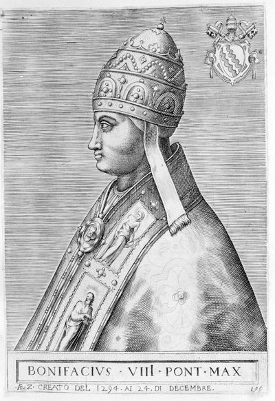 Portret papieża Bonifacego VIII (Benedetto Caetani dit Bonifacy VIII autorstwa Unknown artist