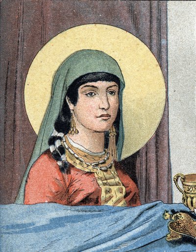 Portret świętej Klotyldy, królowej Franków (w. 475-545), żony Clovisa I. autorstwa Unknown artist