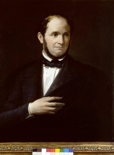 Portret Saverio Mercadante (1795-1870), włoskiego kompozytora, obraz anonimowy. Muzeum Teatralne La Scala, Mediolan autorstwa Unknown artist