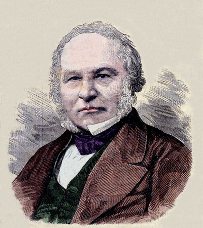 Portret Sir Rowlanda Hilla (1795-1879) wynalazcy znaczka pocztowego. autorstwa Unknown artist