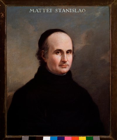 Portret Stanislao Mattei (1750-1825) włoskiego kompozytora Anonimowe malarstwo. XVIII-wieczna Bolonia, miejskie muzeum muzyczne autorstwa Unknown artist