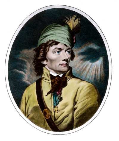 Portret Tadeusza (Tadeusza) Kościuszki (Kościuszki) (1746 - 1817) generała i bohaterów polskich. Rycina z XVIII wieku. Prywatna kolekcja. autorstwa Unknown artist