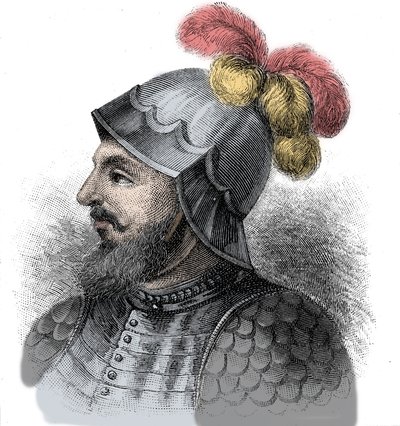 Portret Vasco Nuneza de Balboa, hiszpańskiego zdobywcy (1475-1517) - Grawerowanie XIX wiek autorstwa Unknown artist
