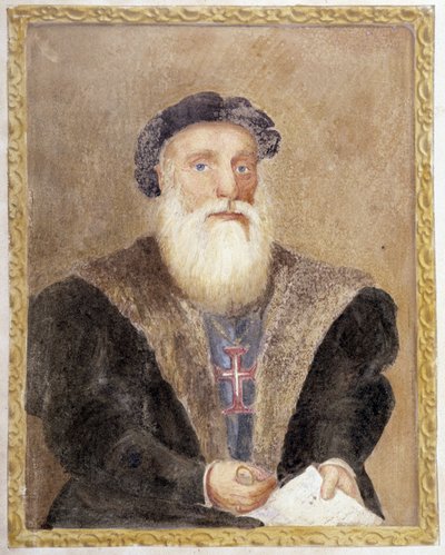 Portret Vasco de Gamy - w „Życie księcia Henryka Portugalii zwanego Nawigatorem” Richarda Henri Majora autorstwa Unknown artist