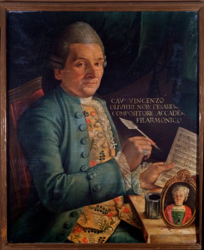 Portret Vincenzo Olivieri, włoskiego kompozytora (malarstwo autorstwa Unknown artist