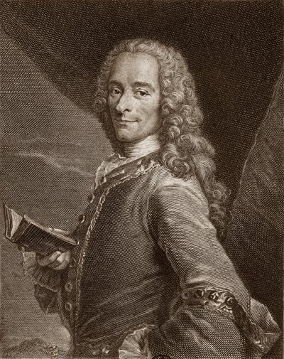 Portret Woltera (1694 - 1778). autorstwa Unknown artist
