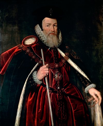 Portret Williama Cecila, barona Burghley autorstwa Unknown artist