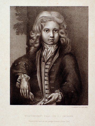 Portret Wolfganga Amadeusza Mozarta, jako dziecko (Grawerowanie) autorstwa Unknown artist