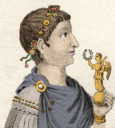 Portret cesarza wschodniorzymskiego Flawiusza Arkadiusza (377-408) autorstwa Unknown artist