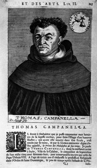 Portret włoskiego filozofa Tommaso Campanelli (1568-1639). liść nieznanego pochodzenia z XVII wieku autorstwa Unknown artist