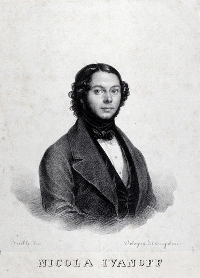 Portret rosyjskiej piosenkarki Nicola Ivanoff (Nikolaj Kuzmiv Ivanov 1810-1880). autorstwa Unknown artist