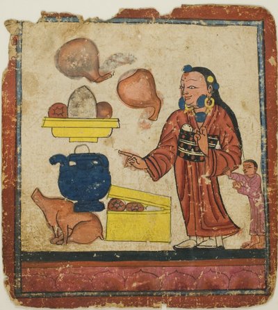 Prezentacja ofiar, z zestawu kart inicjacyjnych (Tsakali) autorstwa Unknown artist