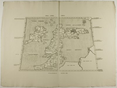 Prima Europe Tabula: Ptolemaeus Romae 1490 autorstwa Unknown artist