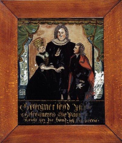 Małżeństwo protestanckie w Alzacji: błogosławieństwo małżonków autorstwa Unknown artist