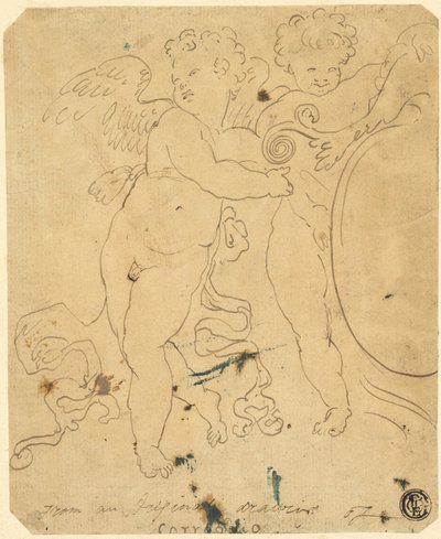 Putti z tarczą autorstwa Unknown artist