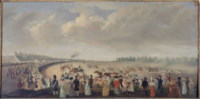Wyścigi na Champ-de-Mars, dzisiejsza 8. dzielnica, ok. 1830 r., między 1801 a 1900 r. (olej na płótnie) autorstwa Unknown artist