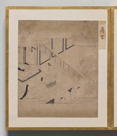 Stojak chmur z albumu ilustracji do opowieści o Genji autorstwa Unknown artist