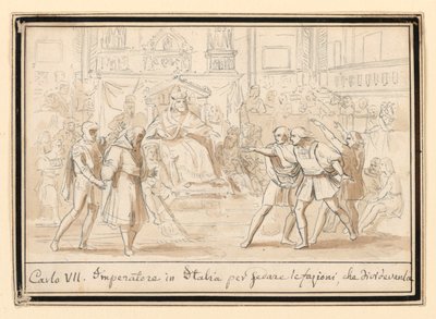 Pojednanie wrogów we Włoszech przez cesarza Henryka VII autorstwa Unknown artist