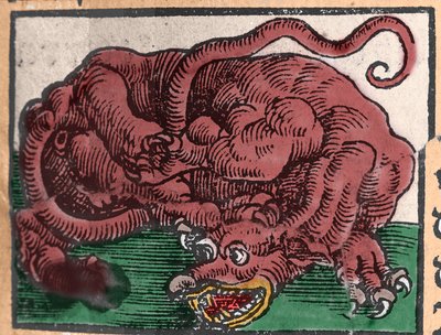 Reprezentacja smoka. Grawer z „Den Ellen Strength Beste Fromen” Johanna Stumpffa. 1550 autorstwa Unknown artist