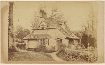 Rezydencja Thomasa Robertsa w Wodenethe Fish Kill on Hudson N.Y. [widok z zewnątrz na Rose Cottage, Blaise Hamlet] autorstwa Unknown artist