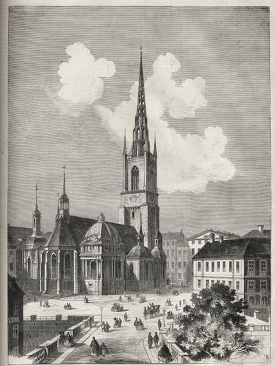 Kościół Riddarholmen - Kościół Riddarholm w Sztokholmie - 1866 - autorstwa Unknown artist