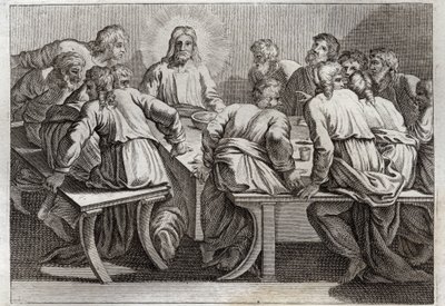 Biblia Royaumonta, Nowy Testament: Cene. Ilustracja z 1811 roku. autorstwa Unknown artist