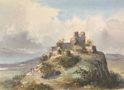 Ruiny na szczycie wzgórza autorstwa Unknown artist