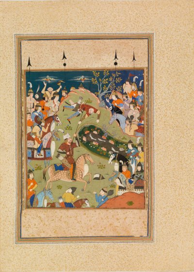 Rustam podnosi Qanun ze swojego konia autorstwa Unknown artist