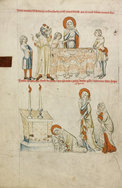 Święta Jadwiga odmawiająca picia wina; Święta Jadwiga modląca się przed ołtarzem autorstwa Unknown artist