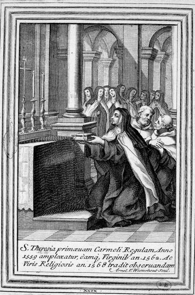 Św. Teresa od Jezusa lub Św. Teresa z Avila (1515-1582) modląca się. autorstwa Unknown artist