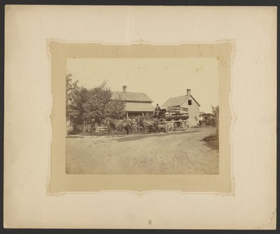 [Autokar parowy na jeziorze Saratoga]. autorstwa Unknown artist