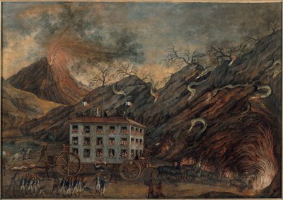 Satyryczna alegoria zstąpienia do piekieł, między 1701 a 1800 (olej na płótnie) autorstwa Unknown artist