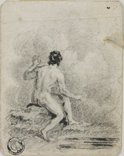 Siedzący mężczyzna nago autorstwa Unknown artist