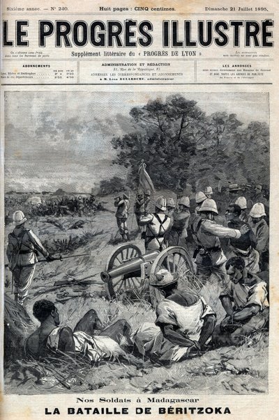 Druga wojna francusko-malgaska (1895) Beritzoka 30 czerwca autorstwa Unknown artist