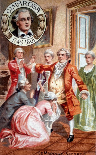 Tajne małżeństwo Domenico Cimarosa (1749 - 1801). autorstwa Unknown artist