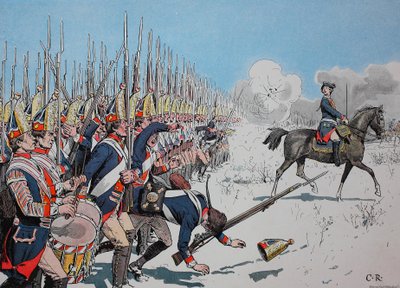 Wojna siedmioletnia między 1756 a 1763, bitwa pod Leuthen, 4 grudnia 1757, wojska pruskie autorstwa Unknown artist