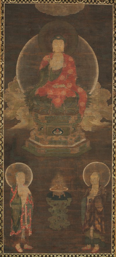 Triada Siakjamuniego: Budda z udziałem Mandziuśriego i Samantabhadry (Buddy) autorstwa Unknown artist