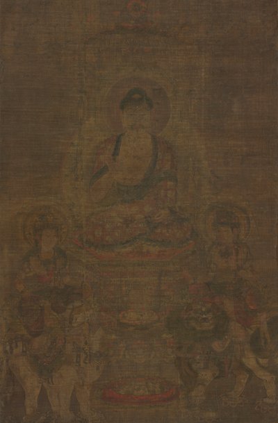 Triada Siakjamuniego: Budda z udziałem Mandziuśriego i Samantabhadrę autorstwa Unknown artist