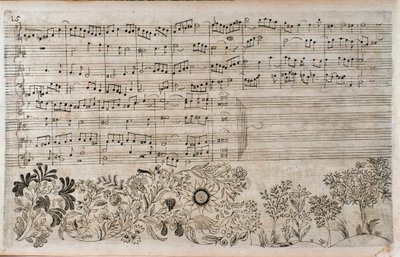 Nuty do Sztuka fugi, zakończenie kontrapunktu 5, Johann Sebastian Bach autorstwa Unknown artist