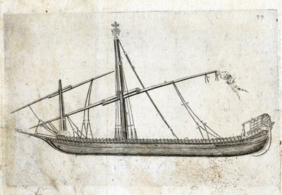Widok z boku kuchni. Grawerowanie XVIII wieku. autorstwa Unknown artist
