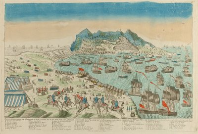 Oblężenie Gibraltaru, 1782 autorstwa Unknown