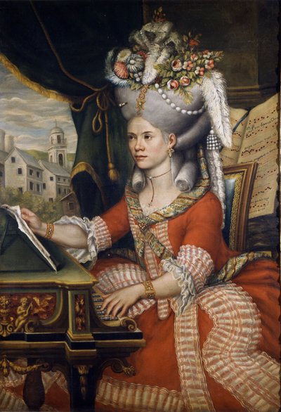 Piosenkarka Therese (Teresa) Lanti, kochanka Casanovy. Anonimowy. Muzeum Scala w Mediolanie. autorstwa Unknown artist