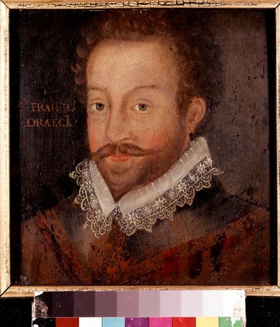 Sir Francis Drake, po rycinie przypisywanej Jodocusowi Hondiusowi, c.1583 autorstwa Unknown artist