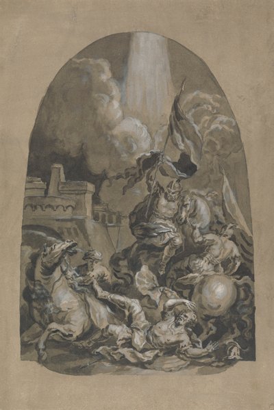 Szkic do obrazu olejnego „Nawrócenie św. Pawła” autorstwa Unknown artist