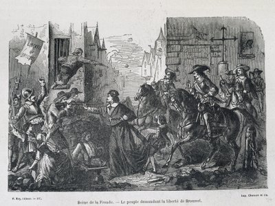 Scena Sling - Ludzie wzywający do wolności Brousel w 1648 r. autorstwa Unknown artist