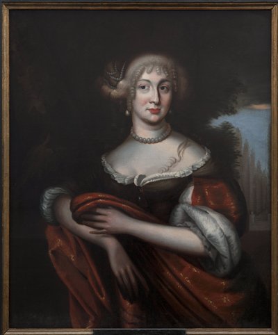 Sophie Amelie de Nassau Siegen, Księżniczka Niemiecka, Księżna Kurlandii (Łotwa) - Portret hrabiny Sophie Amalie z Nassau-Siegen (1650-1688), Księżna Kurlandii, Anonimowa. Olej na płótnie. Wymiary: 90x74cm. Muzeum Narodowe w Sztokholmie autorstwa Unknown artist
