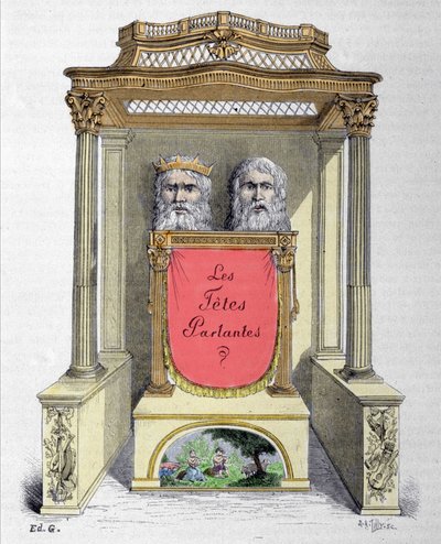 Mówiące głowy, automat Abbe Micala autorstwa Unknown artist